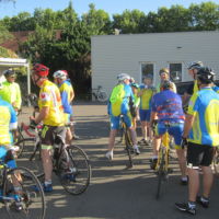 L'USC Cyclotourisme au départ du local pour la randonnée Le Meux La Randonnée Le Meux du 12 juin 2022