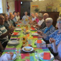 Diner à la Ferme Fleurie ( Jean-Paul est absent sur la photo)