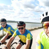 Magré les difficultés du jour toujours le sourire pour nos trois cyclos