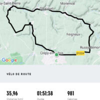 Le parcours du 27 janvier 2024 du grouype 4 Audax