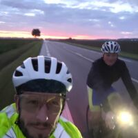 Michael B. et Philippe L. en route pour le départ de Chantilly