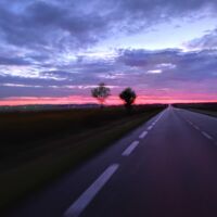 Un beau levé de soleil pour Michael B. sur la route de Senlis
